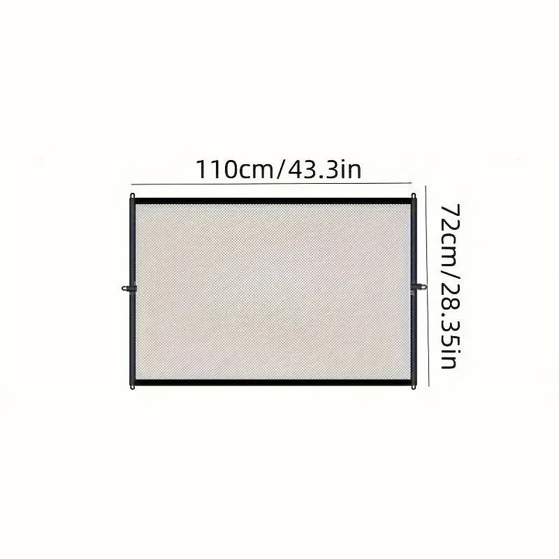 Faltbares Haustier-Sicherheitsgitter mit Haken – Atmungsaktives Netz als Absperrung für Hunde und Katzen – Sicherheitszaun für Treppen, Türen, Flure Produktbeschreibung: