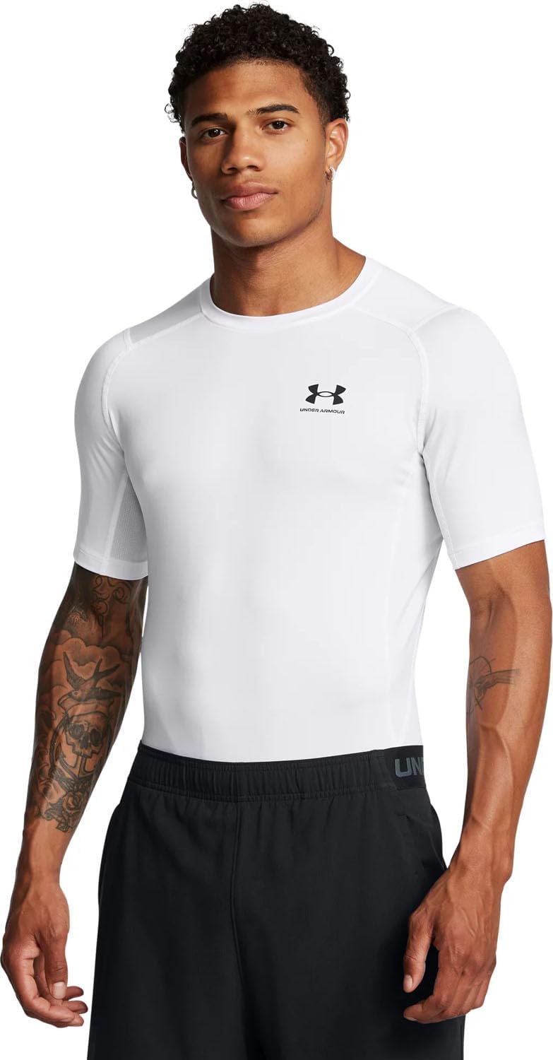 Under Armour HeatGear Fitted Kurzarmshirt für Herren – Blickdichtes Funktionsshirt