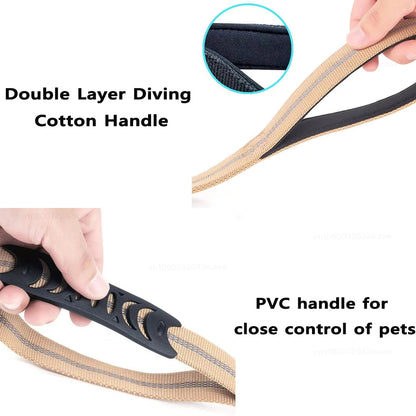 Reflective Shock-Absorbing Dog Leash with Seatbelt Buckle — product image 2