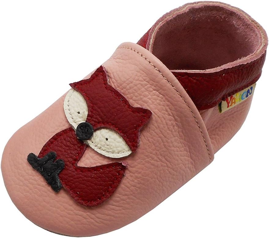 Yalion Baby Junge Mädchen Weicher Leder Lauflernschuhe Krabbelschuhe Babyhausschuhe mit Wildledersohlen Multi-Stil