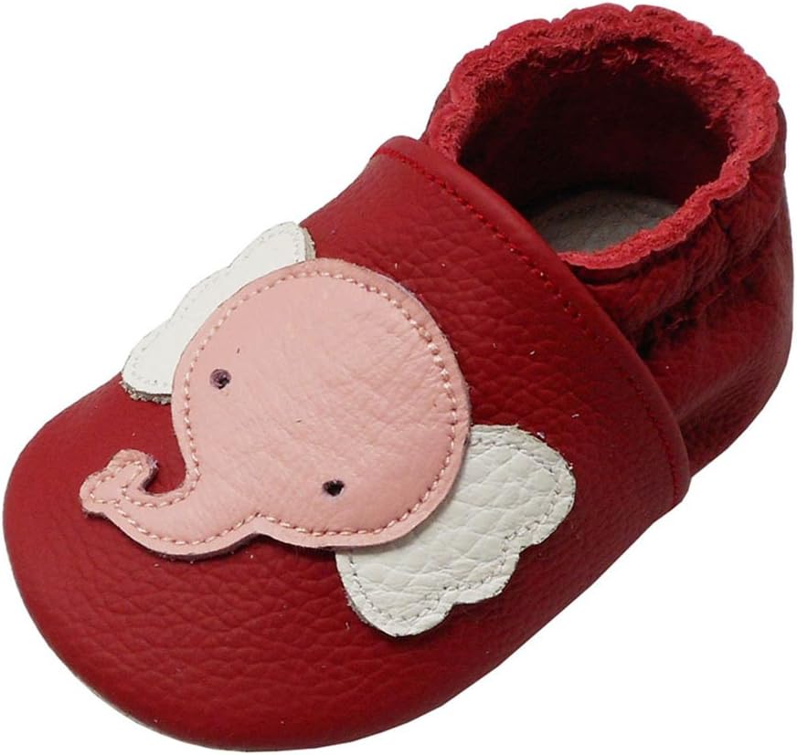 Yalion Baby Junge Mädchen Weicher Leder Lauflernschuhe Krabbelschuhe Babyhausschuhe mit Wildledersohlen Multi-Stil