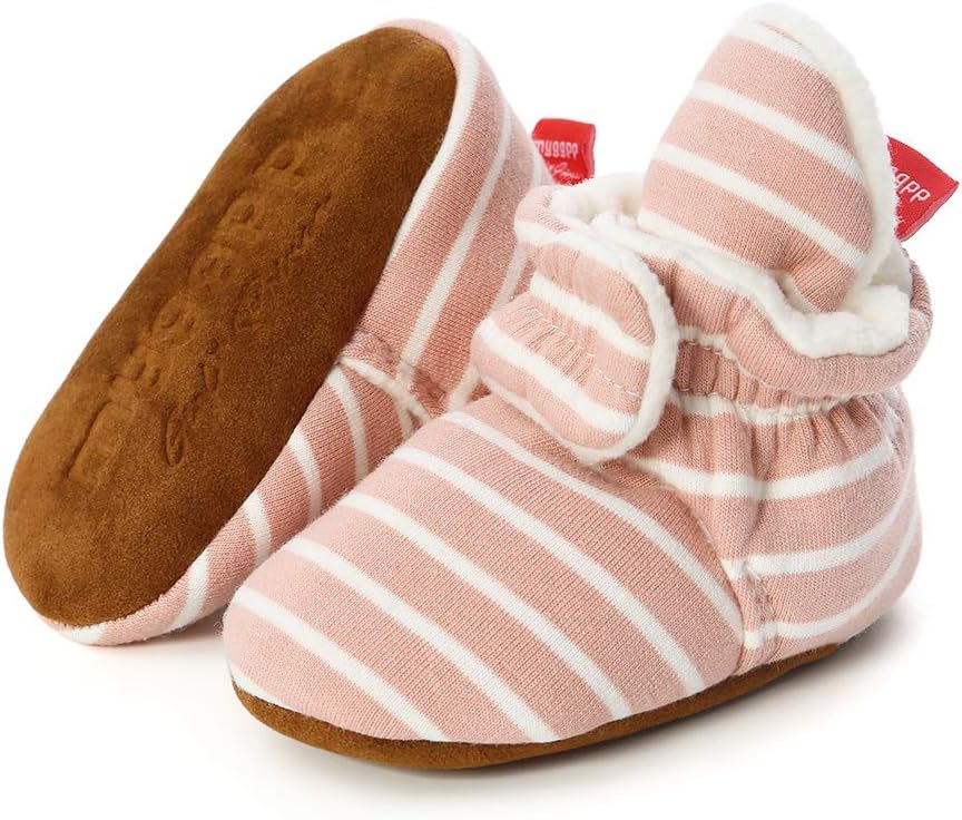 LACOFIA Kleinkind Baby Jungen Mädchen rutschfest Weiche Sohle Slipper Stiefel Winter Krabbelschuhe
