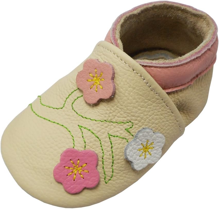 Yalion Baby Junge Mädchen Weicher Leder Lauflernschuhe Krabbelschuhe Babyhausschuhe mit Wildledersohlen Multi-Stil