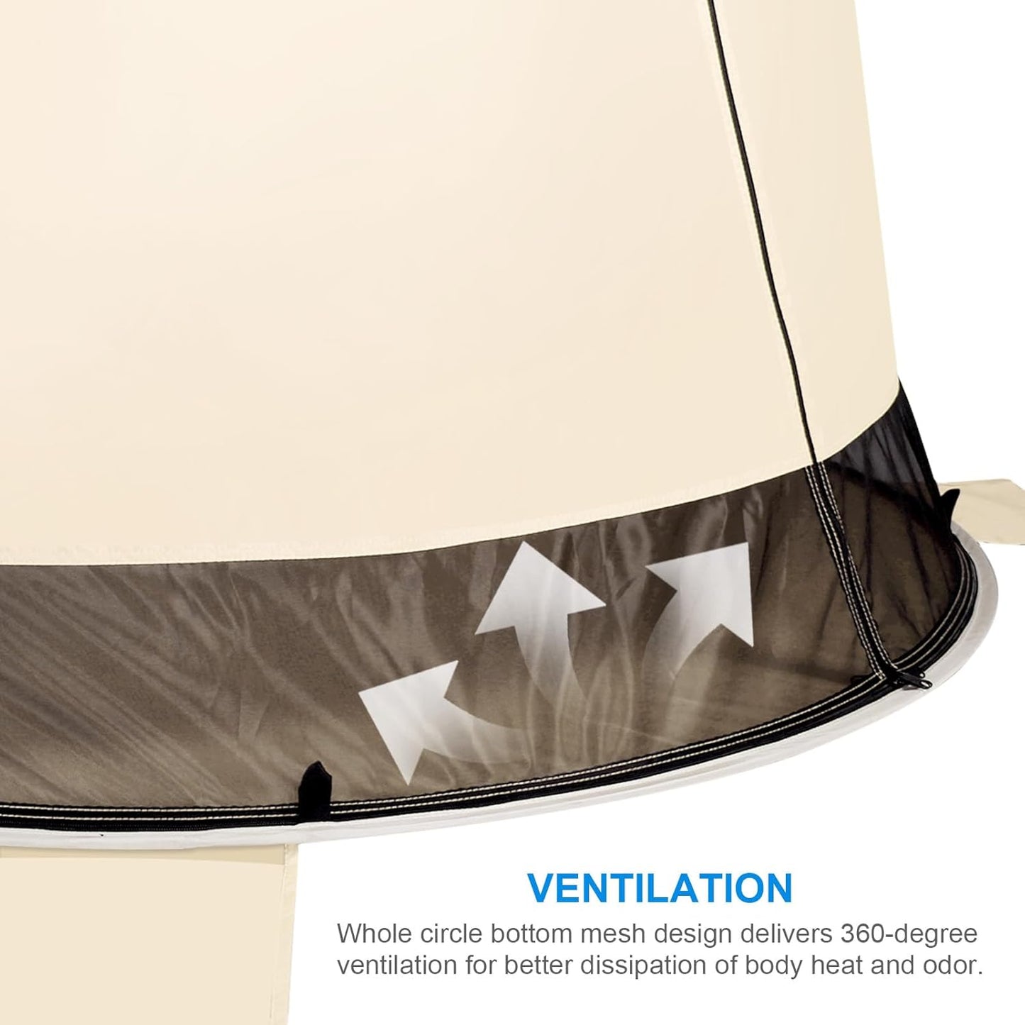 WolfWise Strandmuschel Pop-Up Zelt mit UV-Schutz 50+, 3-4 Personen Strandzelt