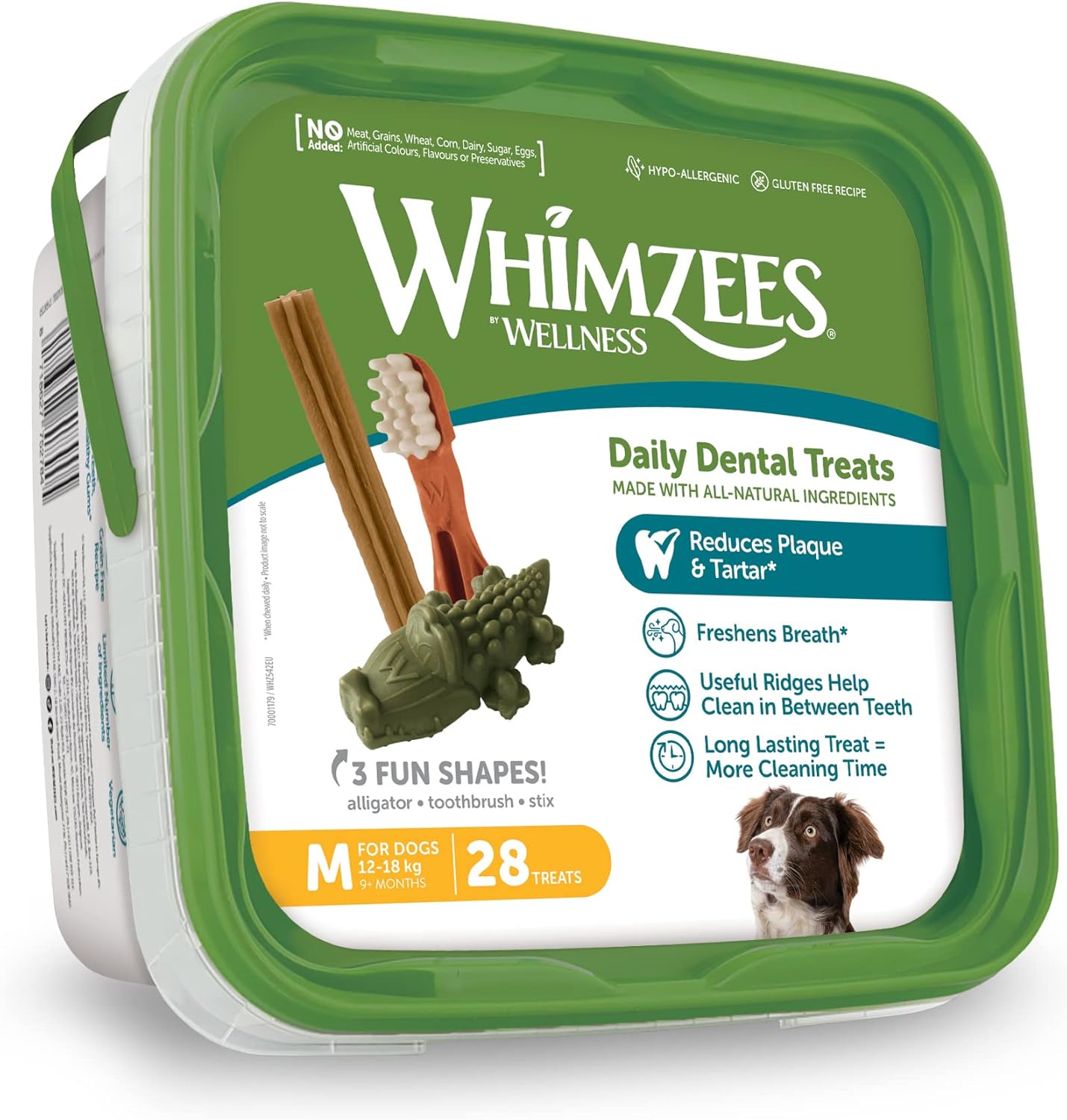 WHIMZEES By Wellness Gemischte Vielfaltsbox, Kaustangen für kleine Hunde zur Zahnpflege, Größe S, 56 Stück, ohne Zuckerzusatz, getreidefrei, natürlich, fettarm
