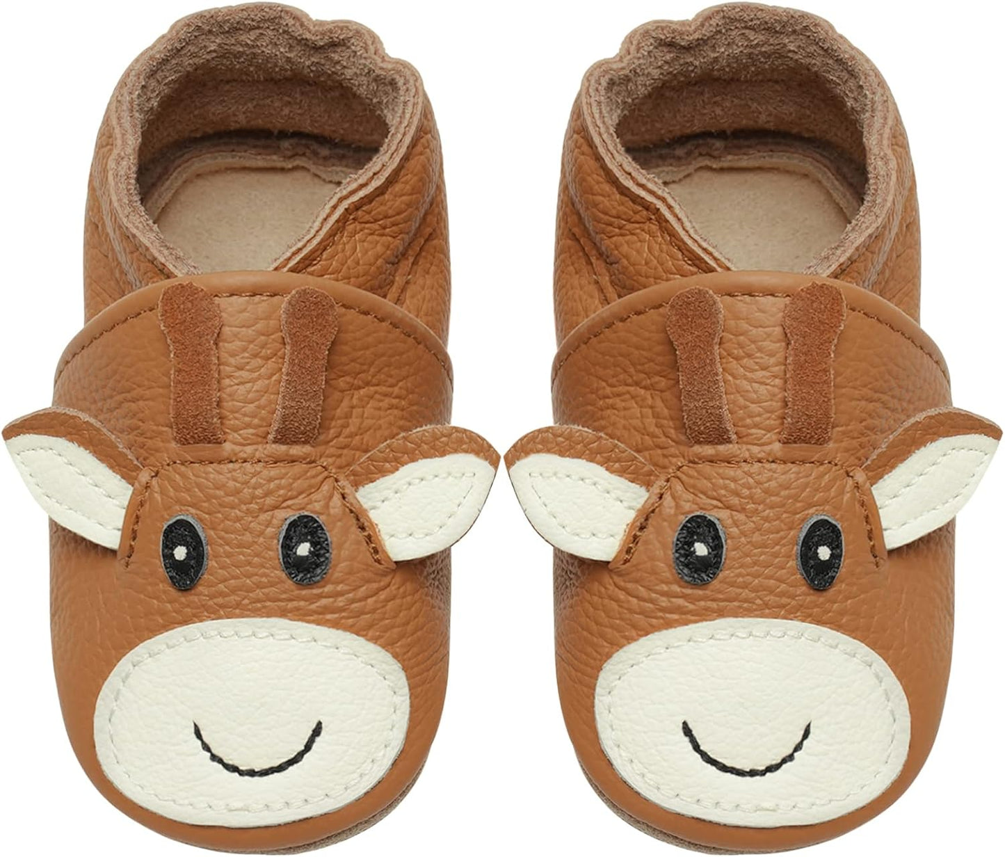 IceUnicorn Krabbelschuhe Baby Lauflernschuhe Jungen Mädchen Weicher Leder Babyhausschuhe Kleinkind Rutschfeste Lederschuhe Baby