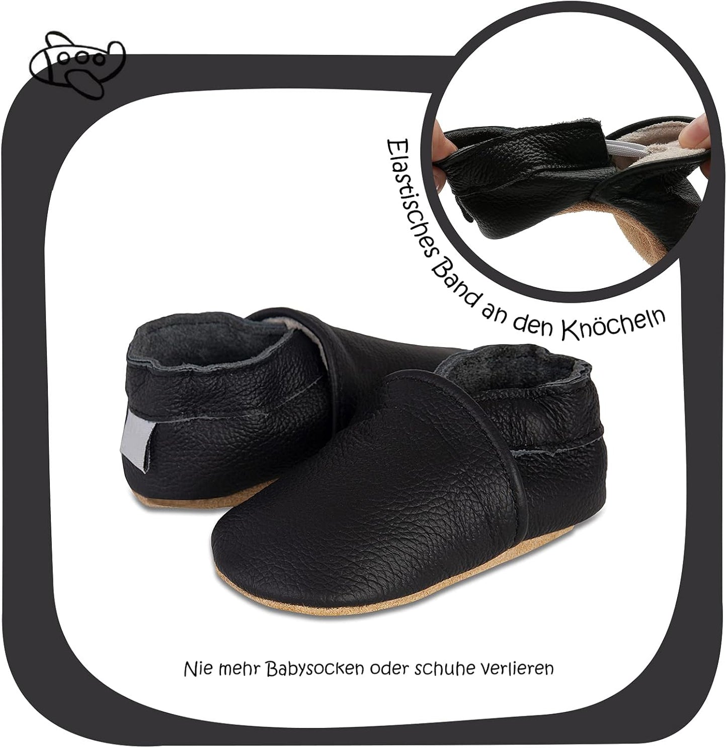 IceUnicorn Krabbelschuhe Baby Lauflernschuhe Jungen Mädchen Weicher Leder Babyhausschuhe Kleinkind Rutschfeste Lederschuhe Baby