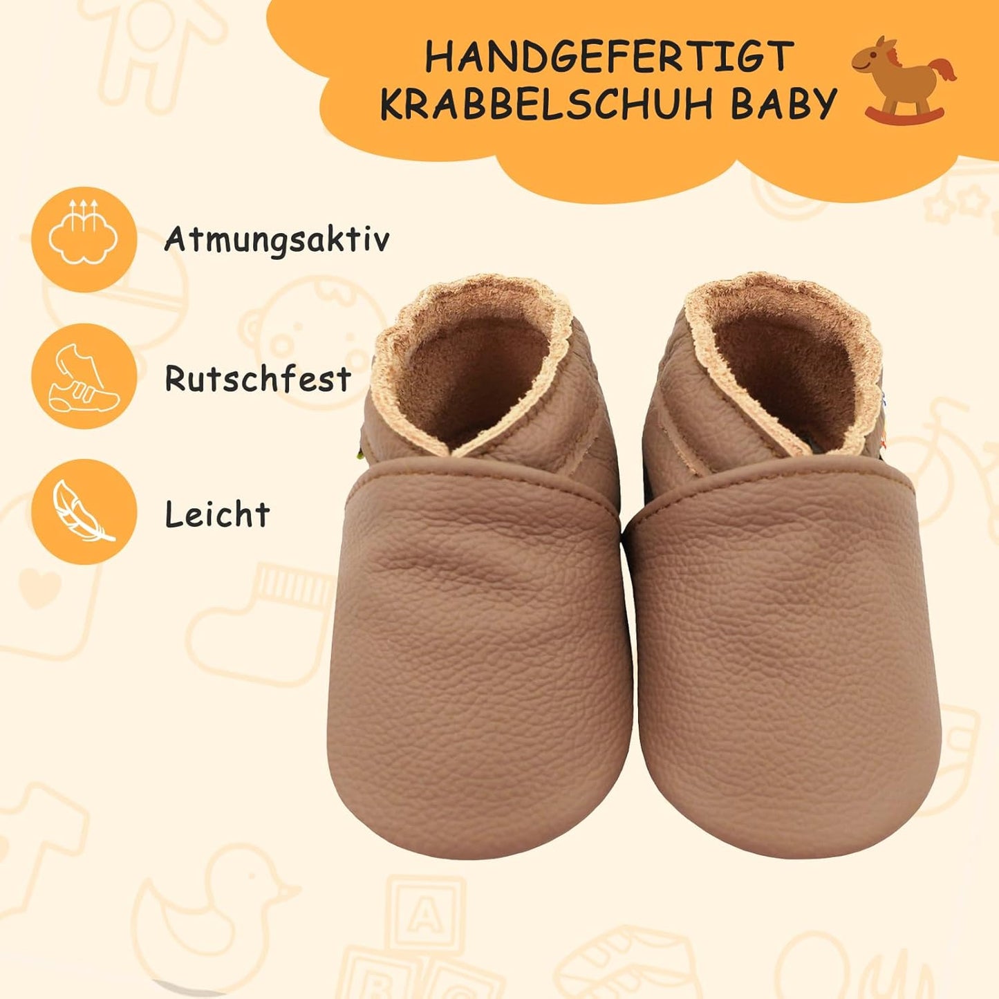 Yalion Baby Junge Mädchen Weicher Leder Lauflernschuhe Krabbelschuhe Babyhausschuhe mit Wildledersohlen Multi-Stil