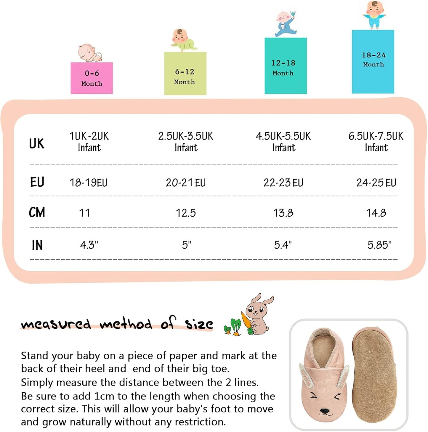 IceUnicorn Krabbelschuhe Baby Lauflernschuhe Jungen Mädchen Weicher Leder Babyhausschuhe Kleinkind Rutschfeste Lederschuhe Baby
