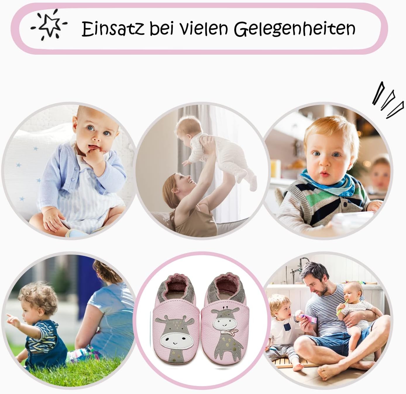 IceUnicorn Krabbelschuhe Baby Lauflernschuhe Jungen Mädchen Weicher Leder Babyhausschuhe Kleinkind Rutschfeste Lederschuhe Baby
