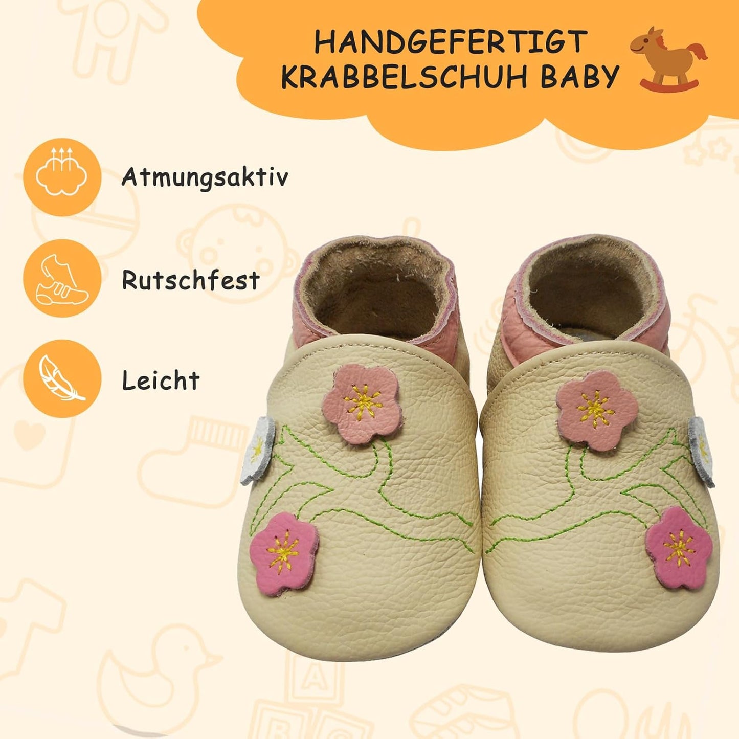 Yalion Baby Junge Mädchen Weicher Leder Lauflernschuhe Krabbelschuhe Babyhausschuhe mit Wildledersohlen Multi-Stil