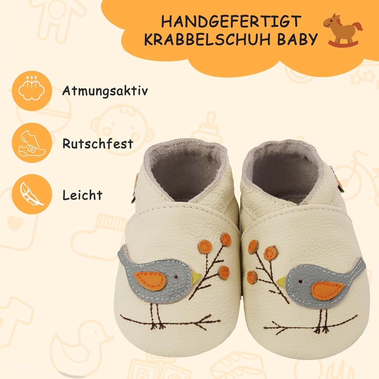 Yalion Baby Junge Mädchen Weicher Leder Lauflernschuhe Krabbelschuhe Babyhausschuhe mit Wildledersohlen Multi-Stil