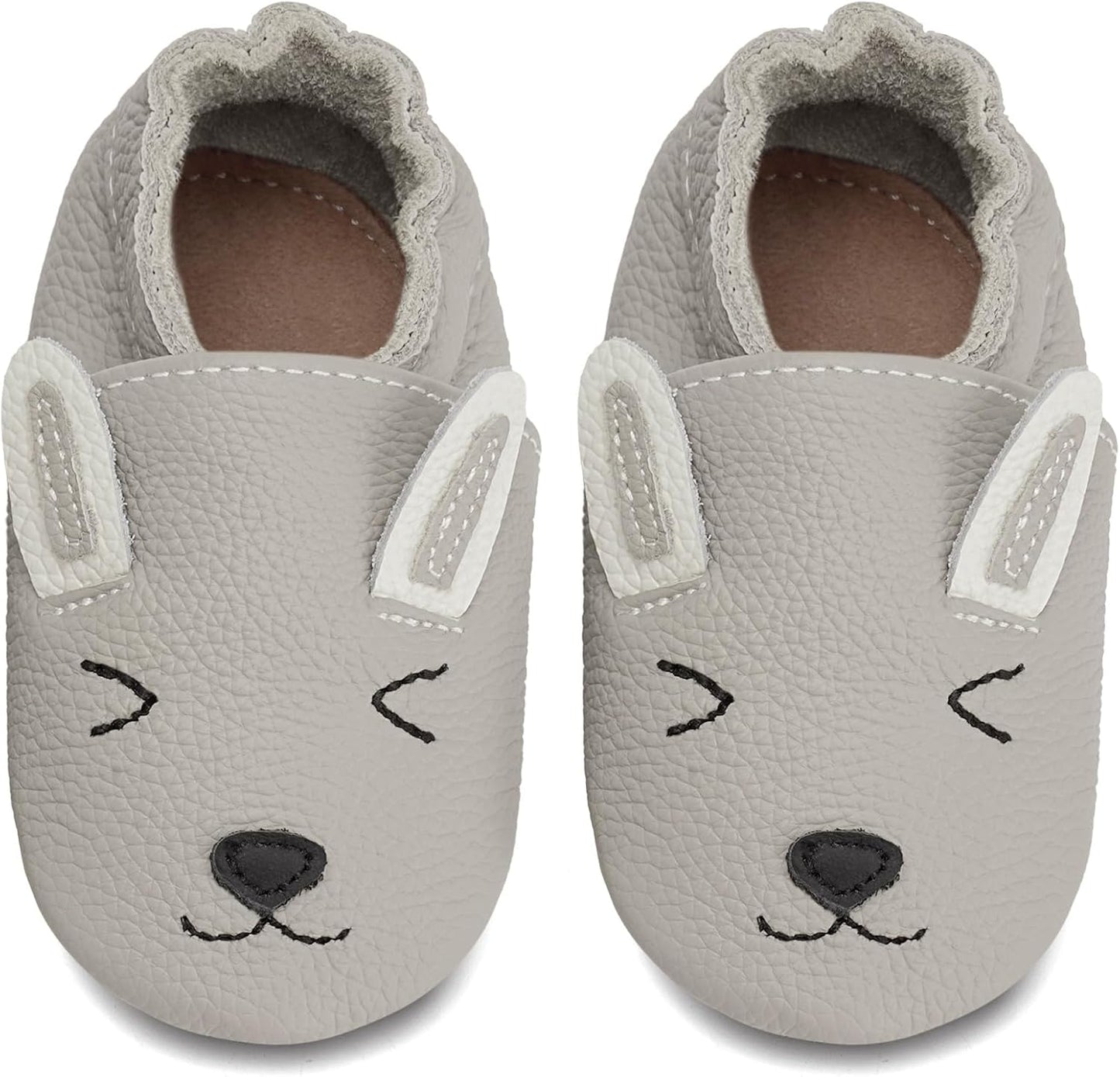 IceUnicorn Krabbelschuhe Baby Lauflernschuhe Jungen Mädchen Weicher Leder Babyhausschuhe Kleinkind Rutschfeste Lederschuhe Baby