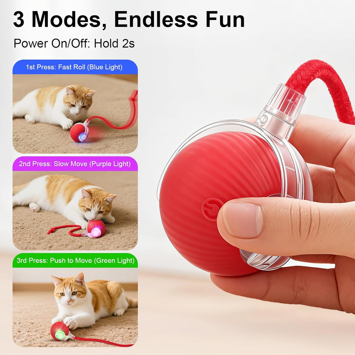 Interactive Rolling Pet Toy – Motion Play for Cats & Dogs