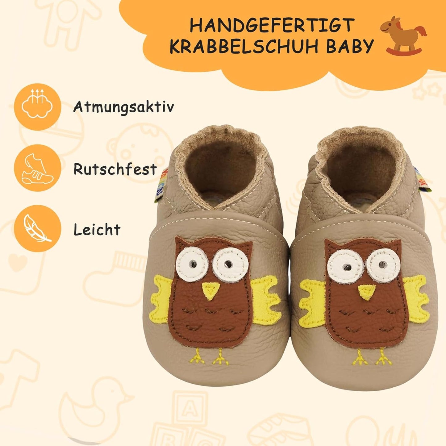 Yalion Baby Junge Mädchen Weicher Leder Lauflernschuhe Krabbelschuhe Babyhausschuhe mit Wildledersohlen Multi-Stil