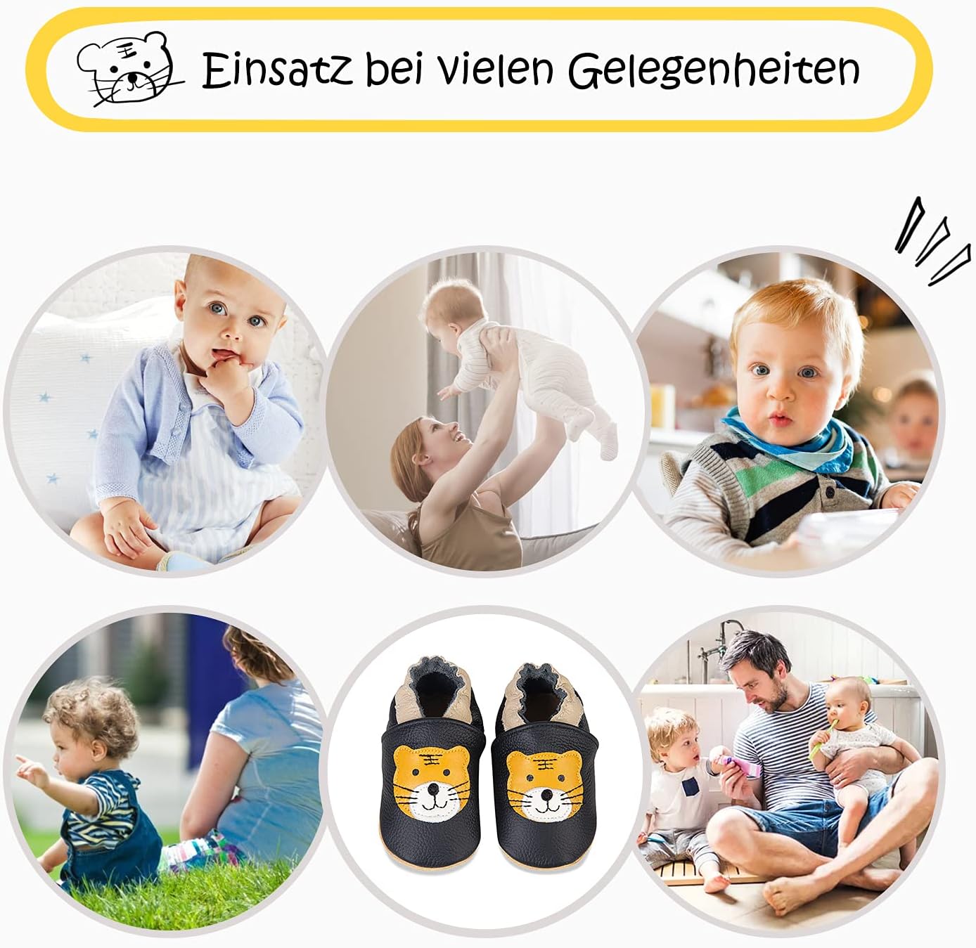 IceUnicorn Krabbelschuhe Baby Lauflernschuhe Jungen Mädchen Weicher Leder Babyhausschuhe Kleinkind Rutschfeste Lederschuhe Baby