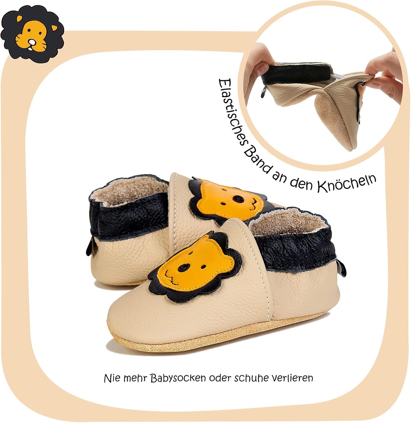IceUnicorn Krabbelschuhe Baby Lauflernschuhe Jungen Mädchen Weicher Leder Babyhausschuhe Kleinkind Rutschfeste Lederschuhe Baby