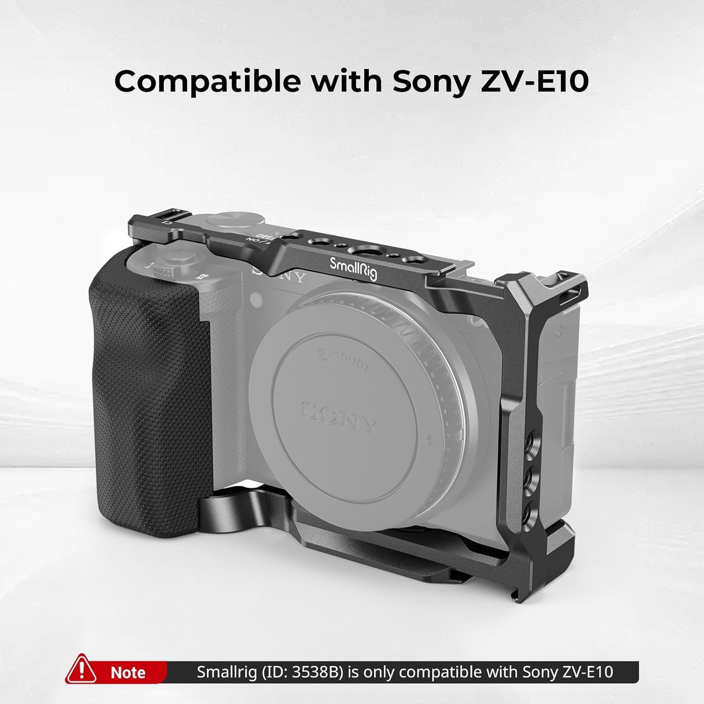 SMALLRIG ZV-E10 Cage with Handle and Integrated Quick Release Plate for AR-ca Swiss, Cage with Handle for Sony ZV-E10 - 3538