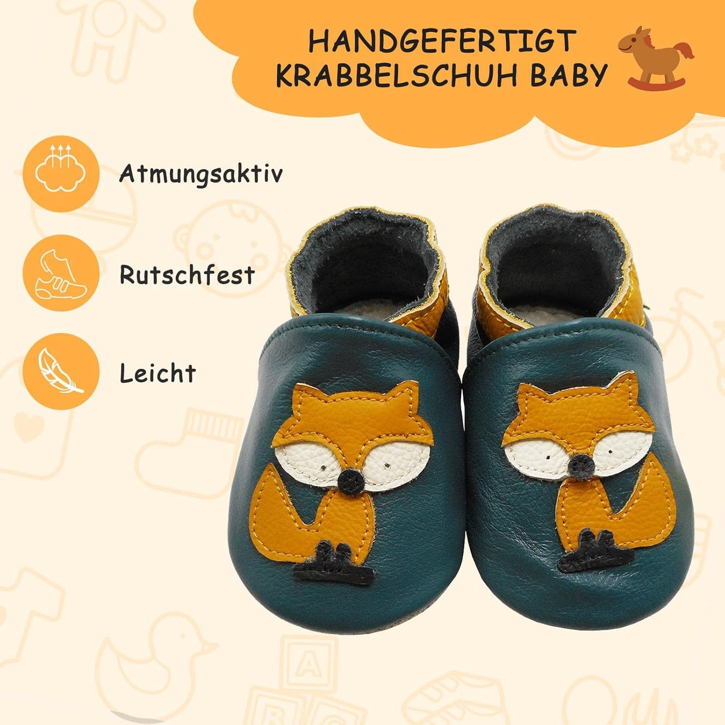 Yalion Baby Junge Mädchen Weicher Leder Lauflernschuhe Krabbelschuhe Babyhausschuhe mit Wildledersohlen Multi-Stil
