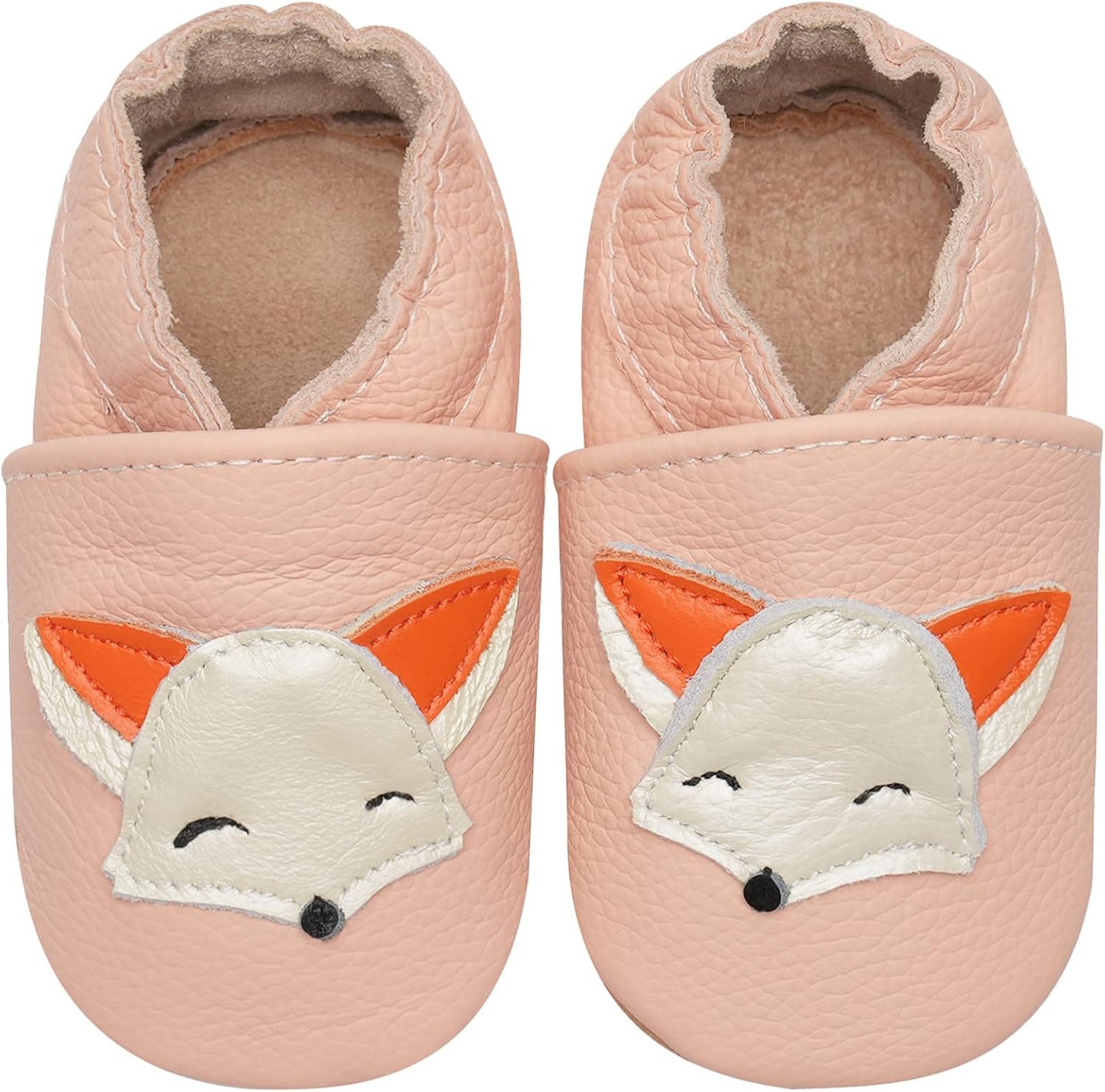 IceUnicorn Krabbelschuhe Baby Lauflernschuhe Jungen Mädchen Weicher Leder Babyhausschuhe Kleinkind Rutschfeste Lederschuhe Baby
