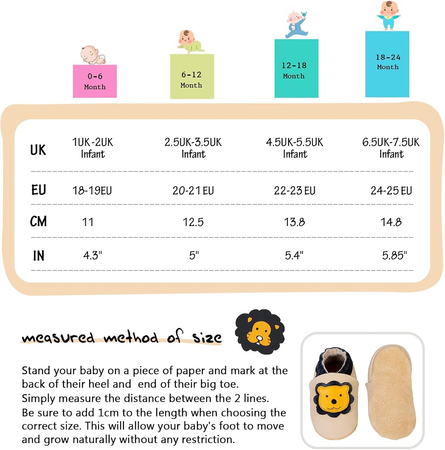 IceUnicorn Krabbelschuhe Baby Lauflernschuhe Jungen Mädchen Weicher Leder Babyhausschuhe Kleinkind Rutschfeste Lederschuhe Baby