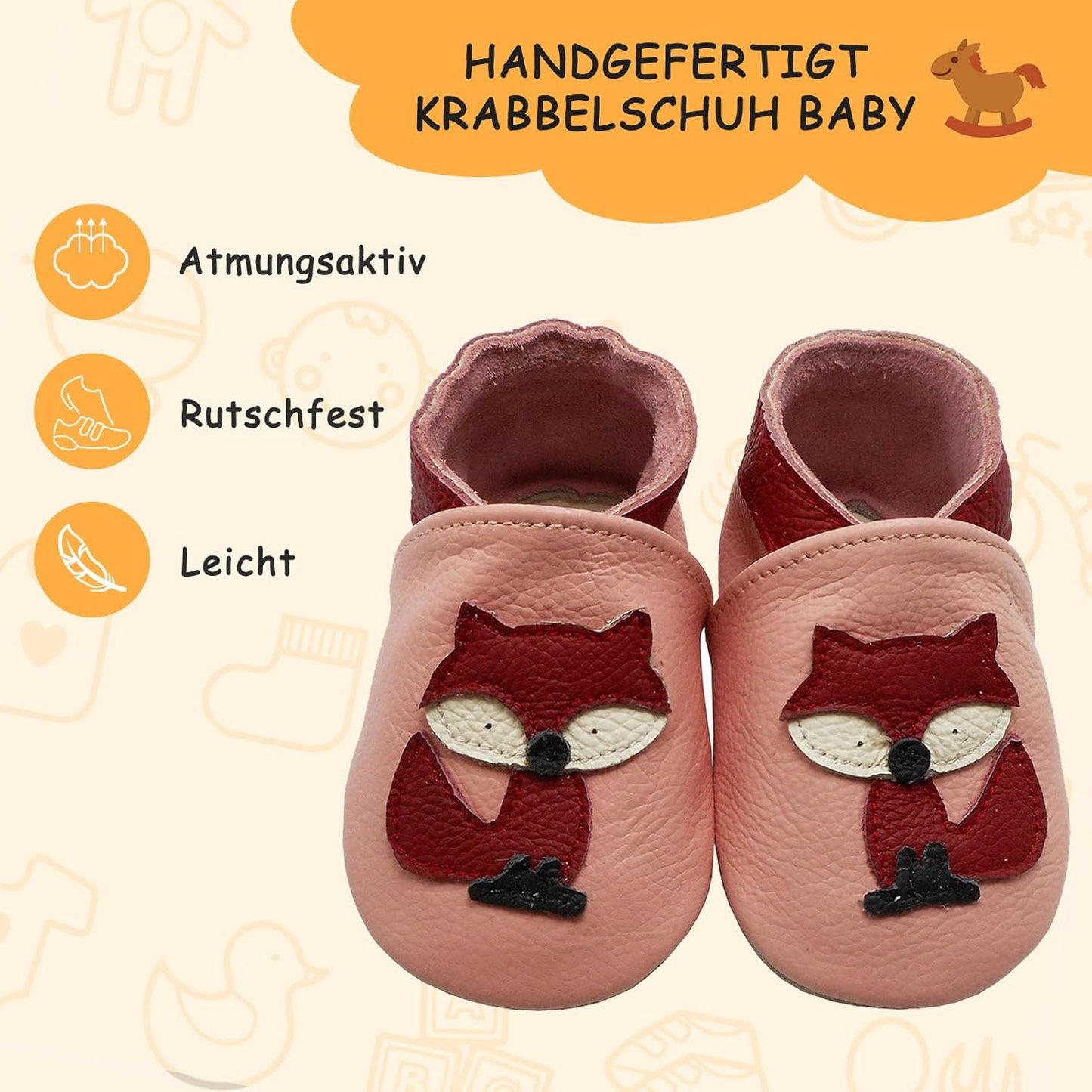 Yalion Baby Junge Mädchen Weicher Leder Lauflernschuhe Krabbelschuhe Babyhausschuhe mit Wildledersohlen Multi-Stil