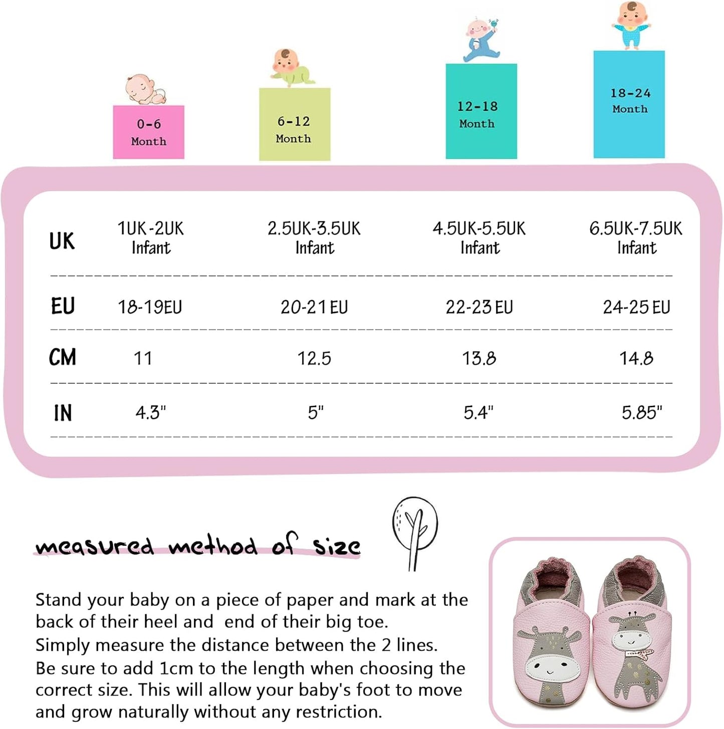 IceUnicorn Krabbelschuhe Baby Lauflernschuhe Jungen Mädchen Weicher Leder Babyhausschuhe Kleinkind Rutschfeste Lederschuhe Baby