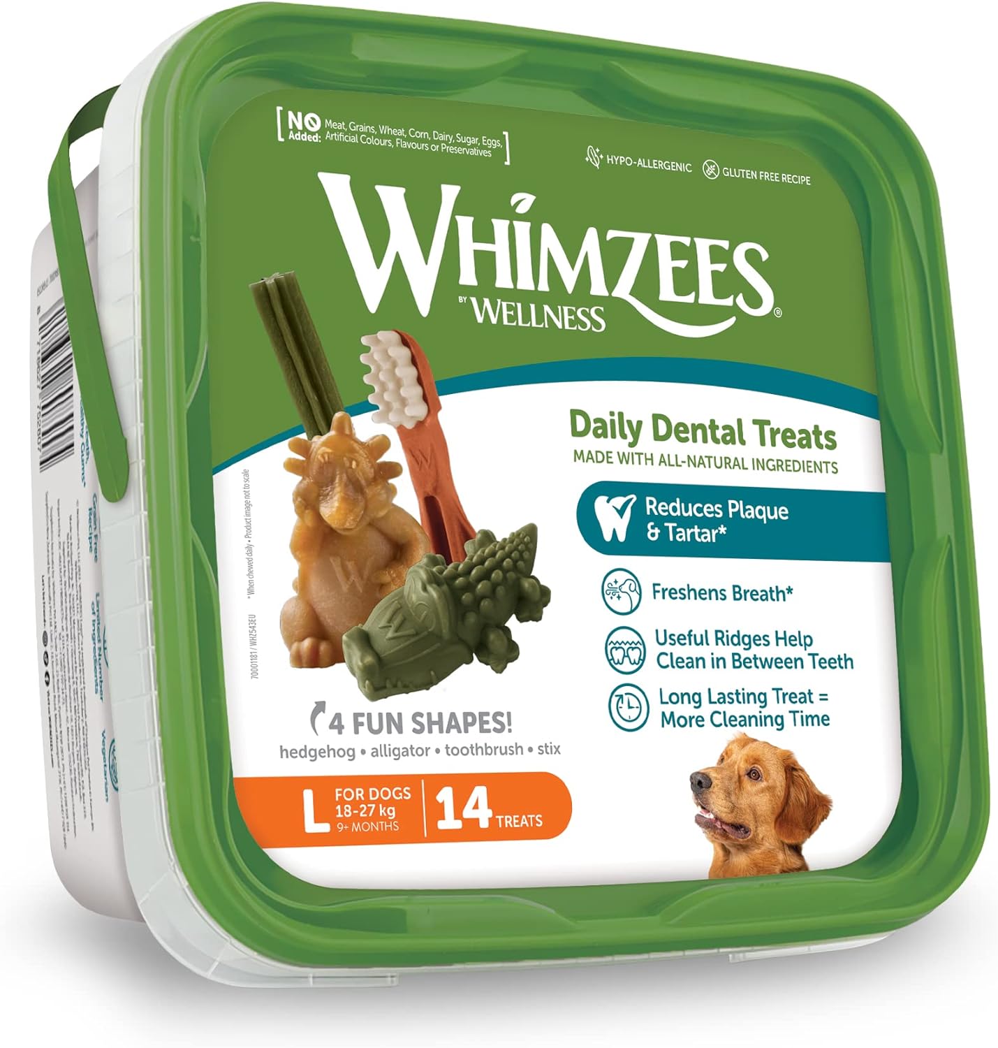 WHIMZEES By Wellness Gemischte Vielfaltsbox, Kaustangen für kleine Hunde zur Zahnpflege, Größe S, 56 Stück, ohne Zuckerzusatz, getreidefrei, natürlich, fettarm
