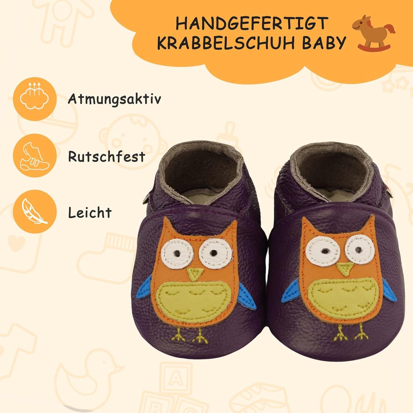 Yalion Baby Junge Mädchen Weicher Leder Lauflernschuhe Krabbelschuhe Babyhausschuhe mit Wildledersohlen Multi-Stil