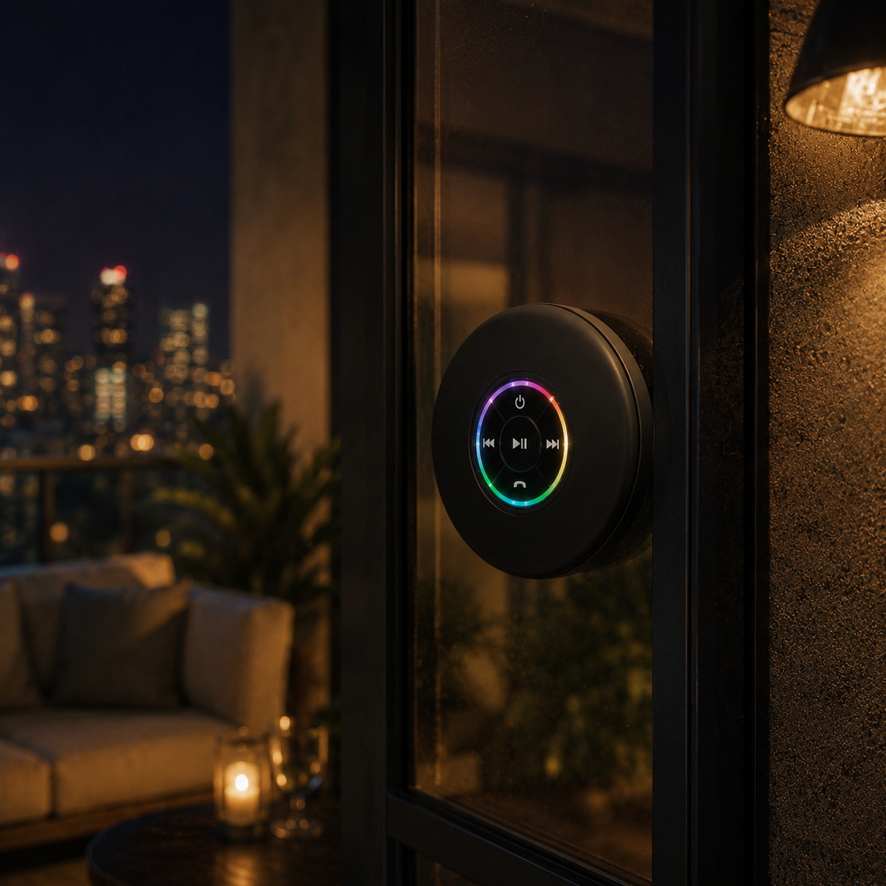 Waterproof Bluetooth Speaker — IPX4 Shower & Outdoor, Suction Mount