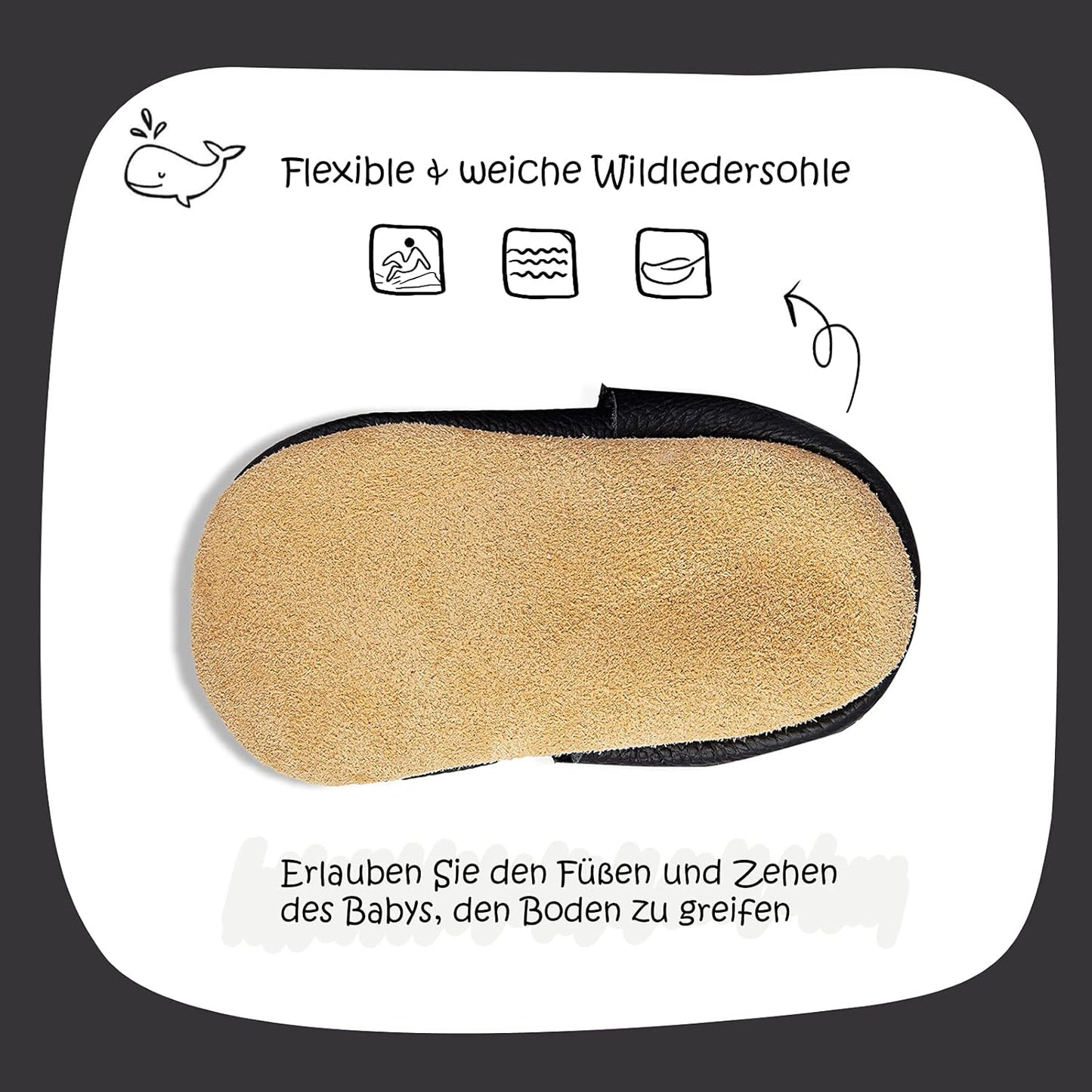 IceUnicorn Krabbelschuhe Baby Lauflernschuhe Jungen Mädchen Weicher Leder Babyhausschuhe Kleinkind Rutschfeste Lederschuhe Baby