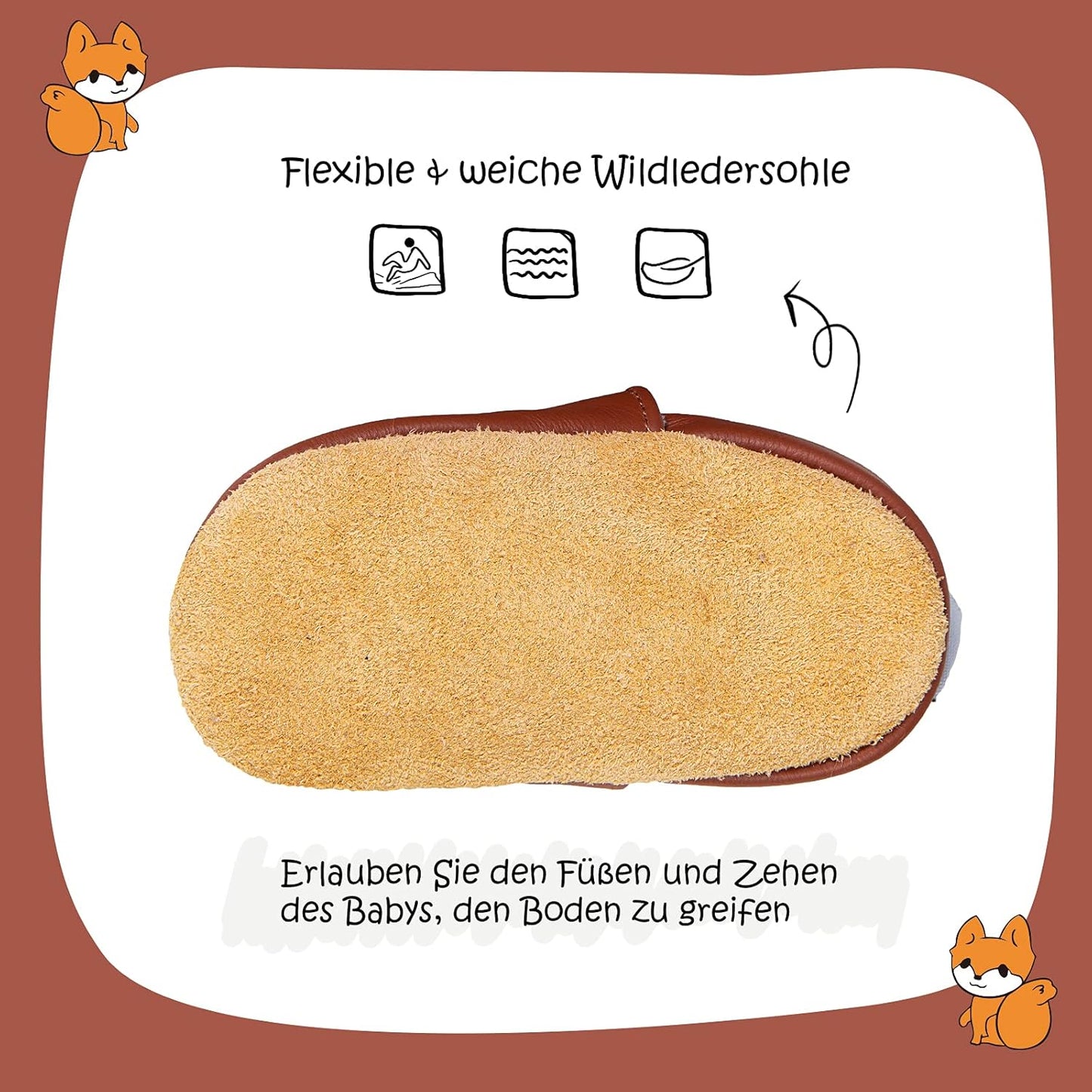 IceUnicorn Krabbelschuhe Baby Lauflernschuhe Jungen Mädchen Weicher Leder Babyhausschuhe Kleinkind Rutschfeste Lederschuhe Baby