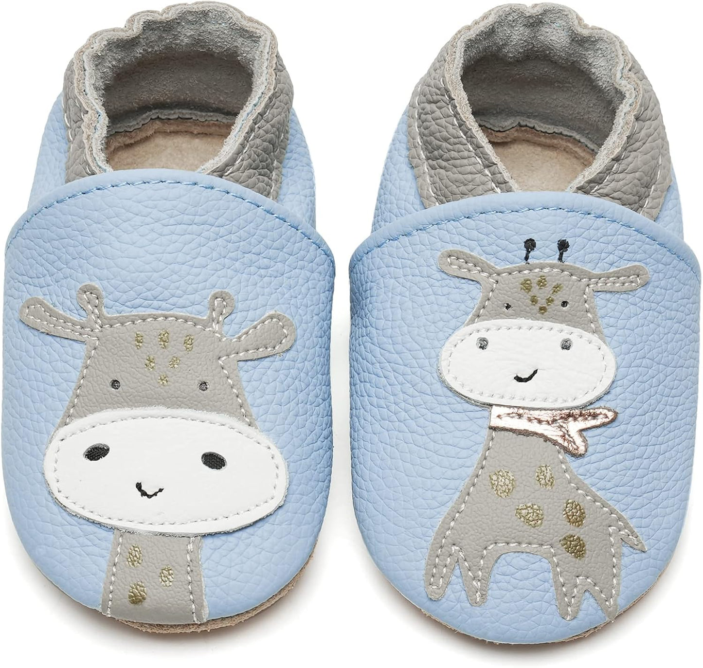 IceUnicorn Krabbelschuhe Baby Lauflernschuhe Jungen Mädchen Weicher Leder Babyhausschuhe Kleinkind Rutschfeste Lederschuhe Baby