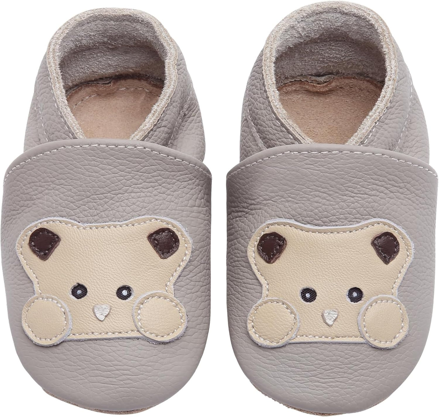 IceUnicorn Krabbelschuhe Baby Lauflernschuhe Jungen Mädchen Weicher Leder Babyhausschuhe Kleinkind Rutschfeste Lederschuhe Baby