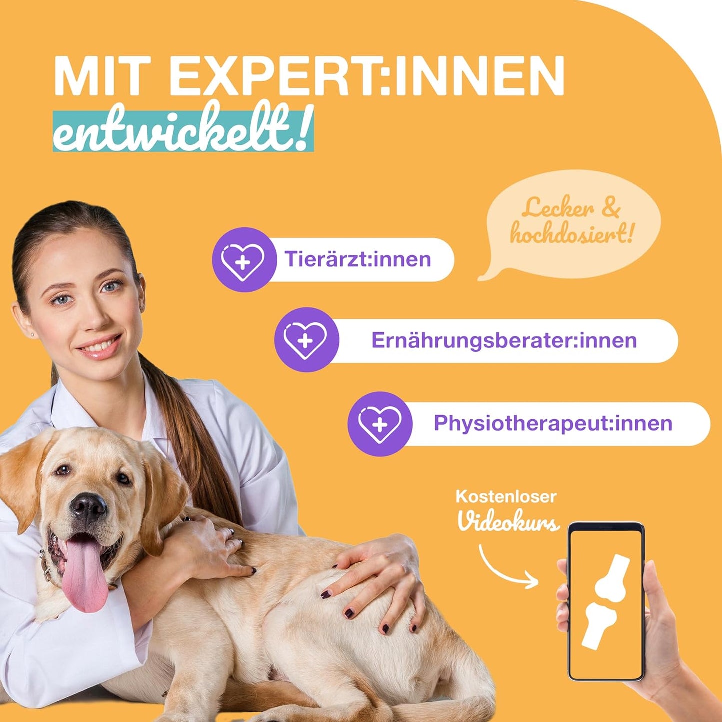 Gelenktabletten Hund I 180 Gelenk Aktiv Snacks als leckere Alternative zu klassischen Tabletten mit Grünlippmuschel, MSM, Glucosamin & Chondroitin I Arthrose I Unterstützt die Gelenke & Knochen