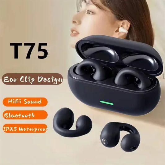 T75 True Wireless Earbuds — Touch Control, Bluetooth 5.3