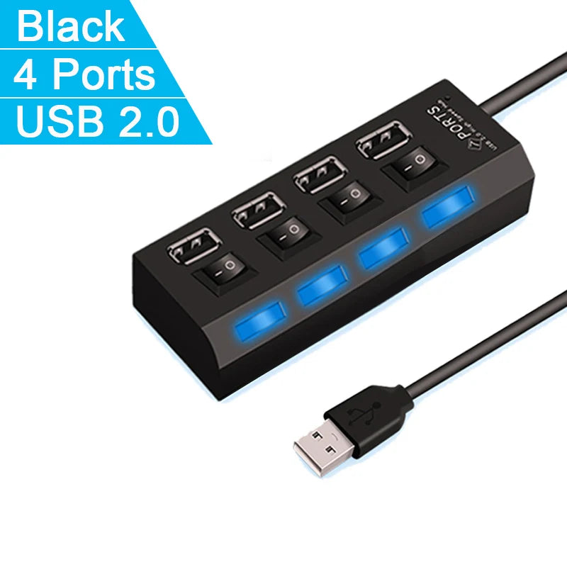 High Speed USB 3.0 Hub — 7 Ports & LED Indicators