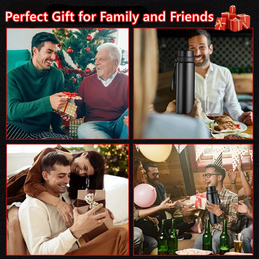 1 L Thermo-Wasserflasche – Hält Getränke kalt oder heiß | Isolierflasche für Wasser, Tee, Kaffee | Vakuumflasche aus Edelstahl