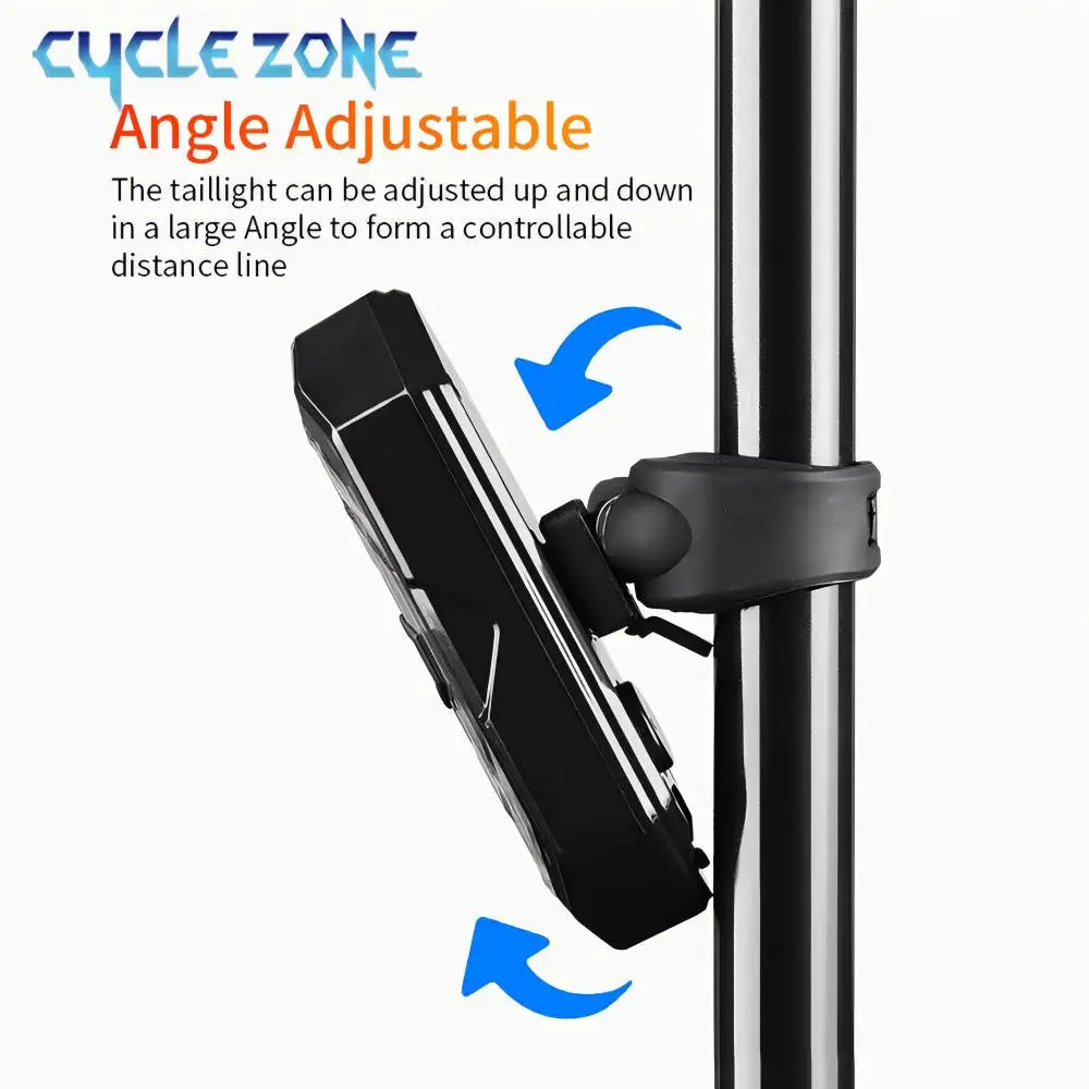 Fahrrad-Rücklicht mit Rücksignal – Wiederaufladbare LED-Rückleuchte – Kabellose Fernbedienung – Warnleuchte für sicheres Radfahren