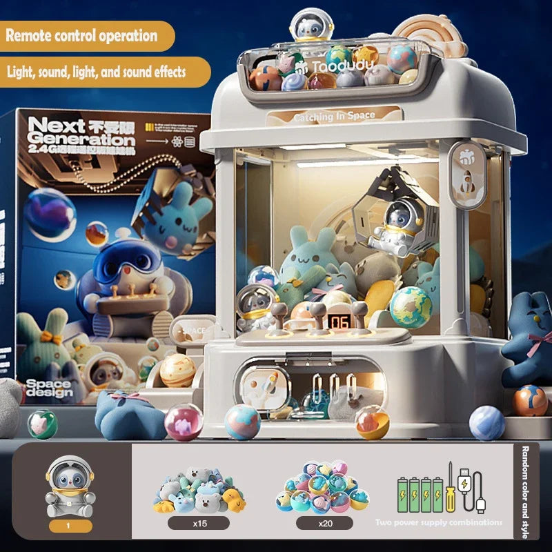 Großes DIY-Puppen-Spielgerät für Kinder, münzbetriebenes Spiel, Mini-Krankenfangspielzeug mit Kralle, Musikspielzeug, Puppen, Weihnachtsgeschenke für Kinder