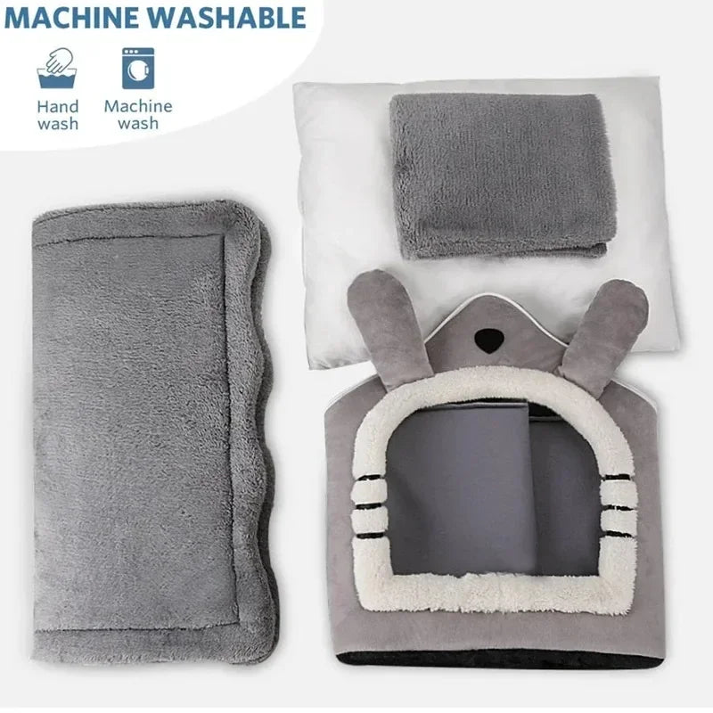 Cozy Pet Tent Bed – Washable Cushion for Cats & Small Dogs