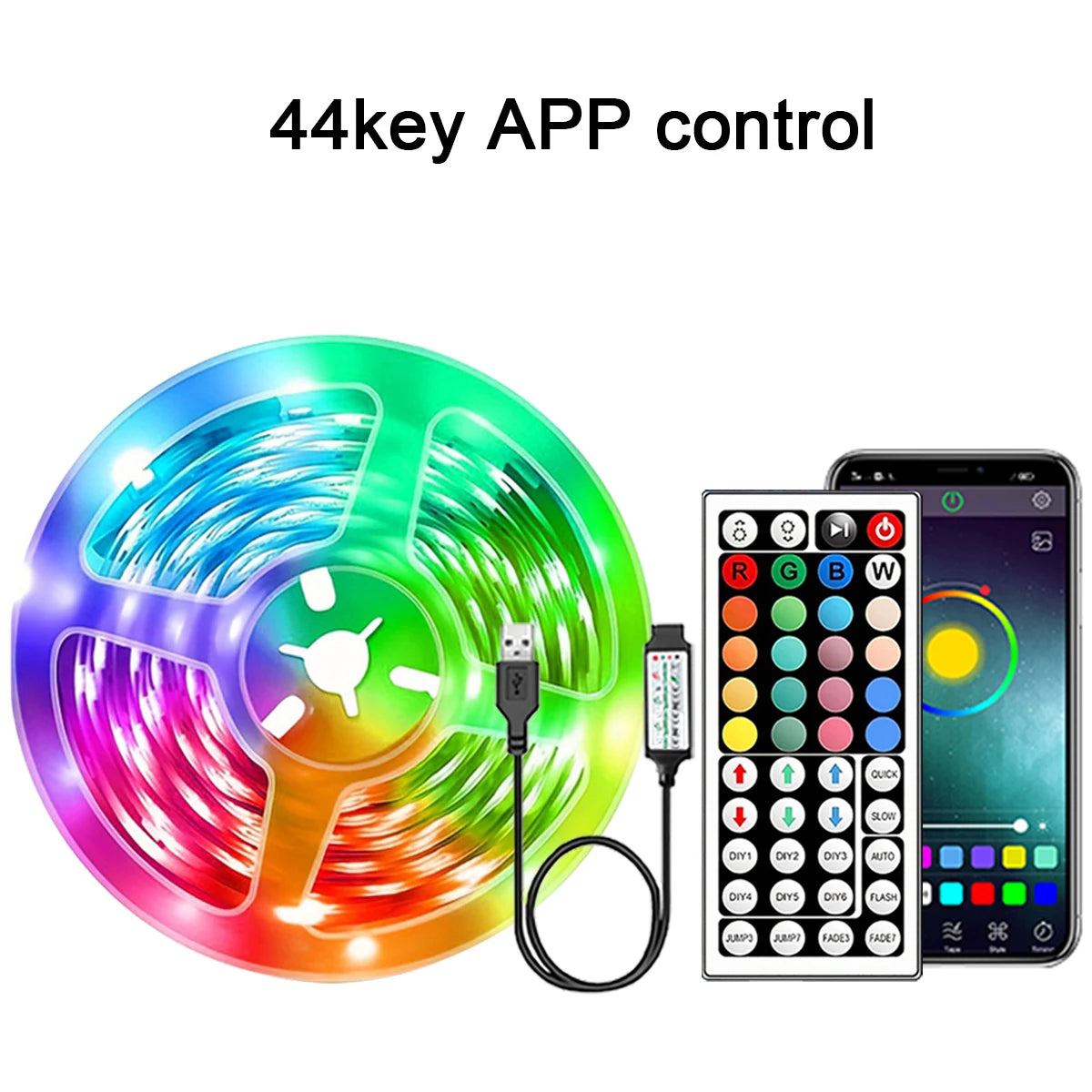 Smart RGB LED Strip Lights — App Control & Music Sync