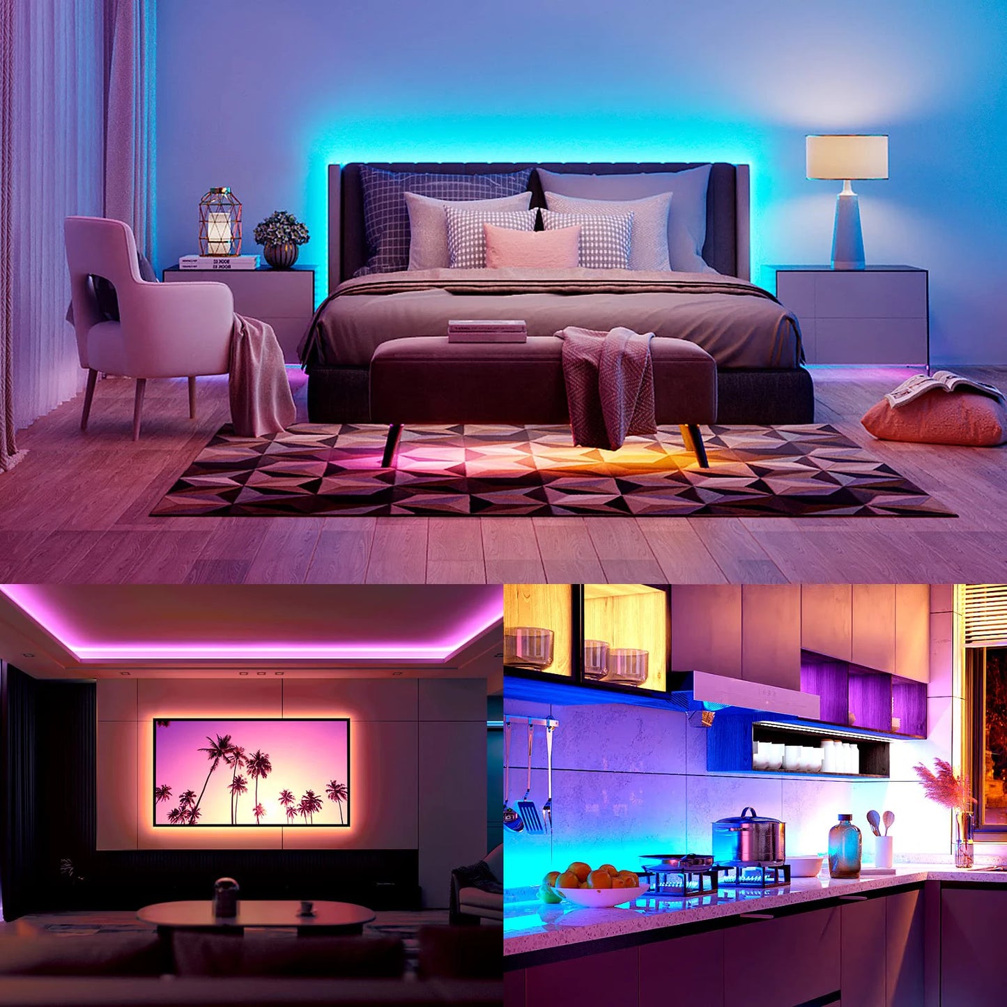 USB LED Strip Lights — Music Sync & Color Changing