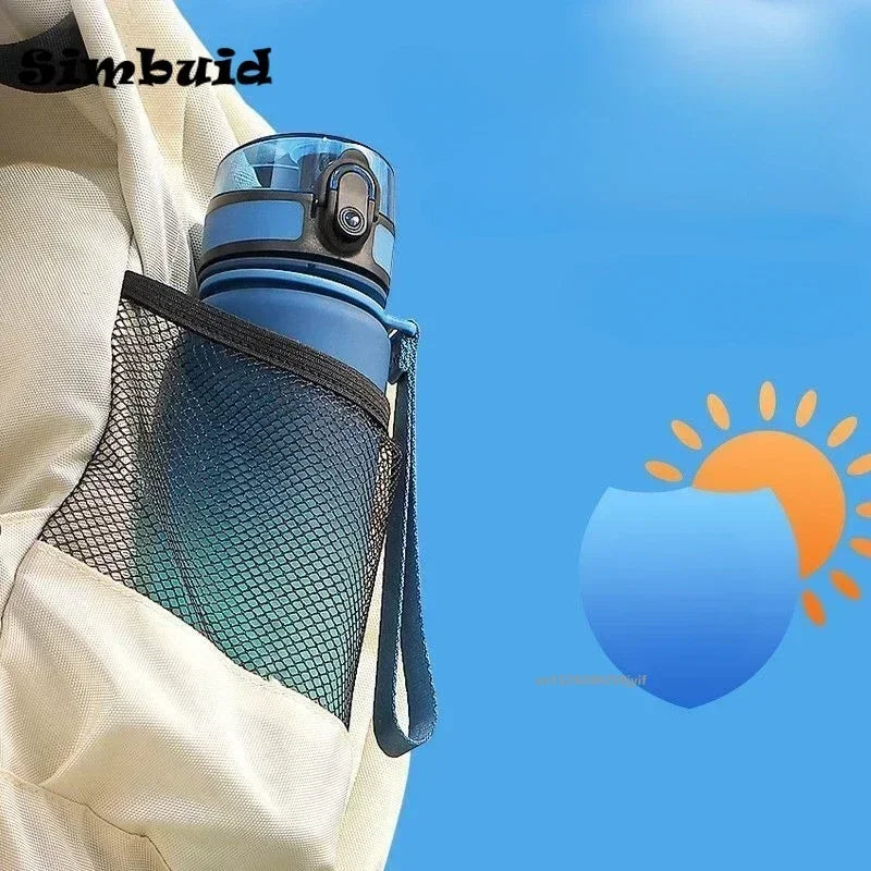 1-Liter Sport-Wasserflasche mit großer Kapazität – Auslaufsicherer, farbenfroher Trinkbecher aus Kunststoff für Outdoor, Reisen, Fitnessstudio und Training