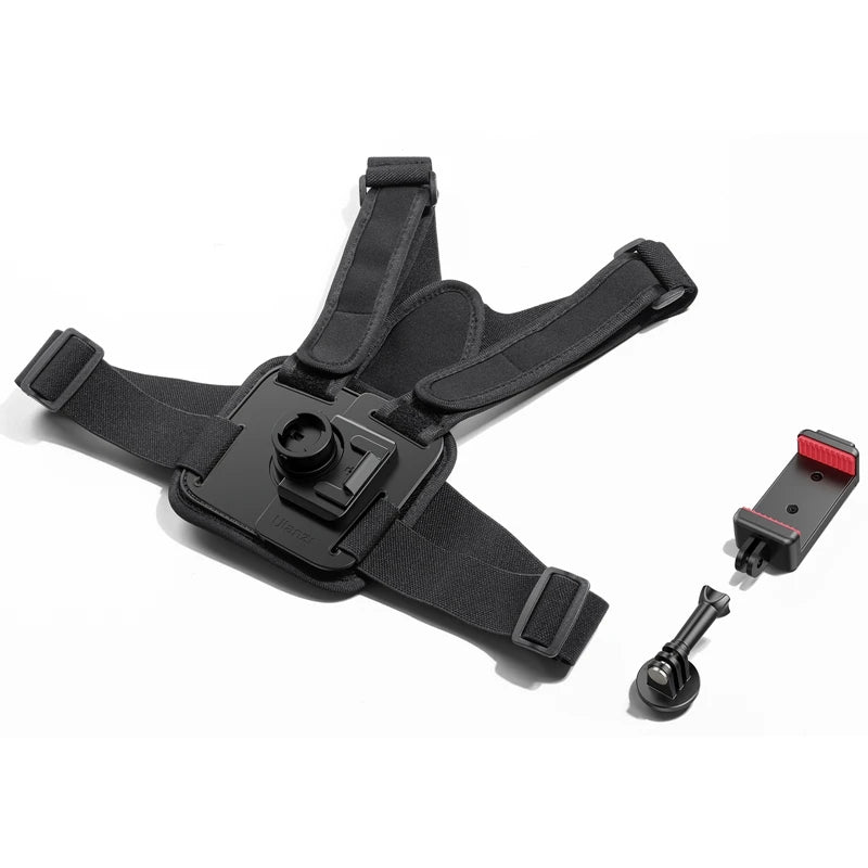 Ulanzi CM027 Kopfband-Halterung / CM028 Brustgurt für Action-Kameras – GoPro, Insta360, DJI, Smartphones – horizontale und vertikale Modi