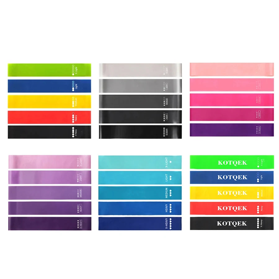 Widerstandsbänder für Heimtraining, Yoga, Pilates, Crossfit & Fitness – Elastische Bänder für Dehnung & Workout – Fitnessstudio-Ausrüstung