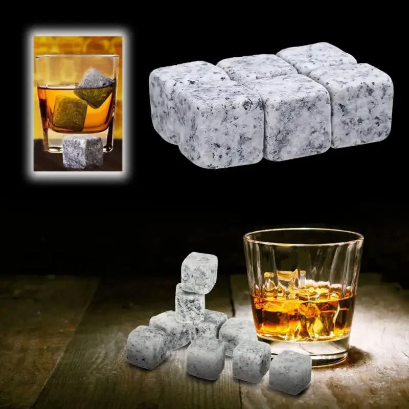 Whiskysteine aus natürlichem Granit, Eiswürfel, Whiskystein, Weinfelsen, Kühler, Hochzeitsgeschenk, Gastgeschenk, Weihnachtsbar-Zubehör