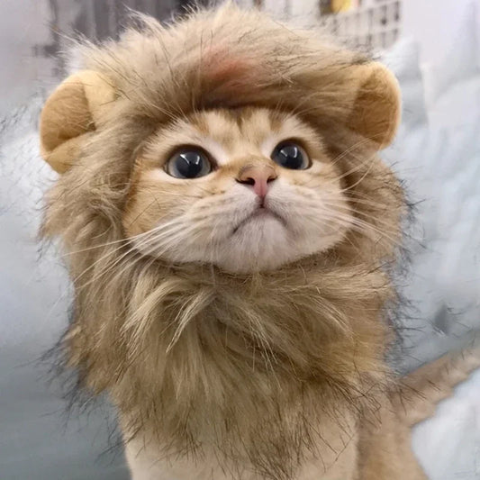 Lion Mane Wig for Dogs and Cats – Adjustable Halloween Costume Headpiece — product image 2