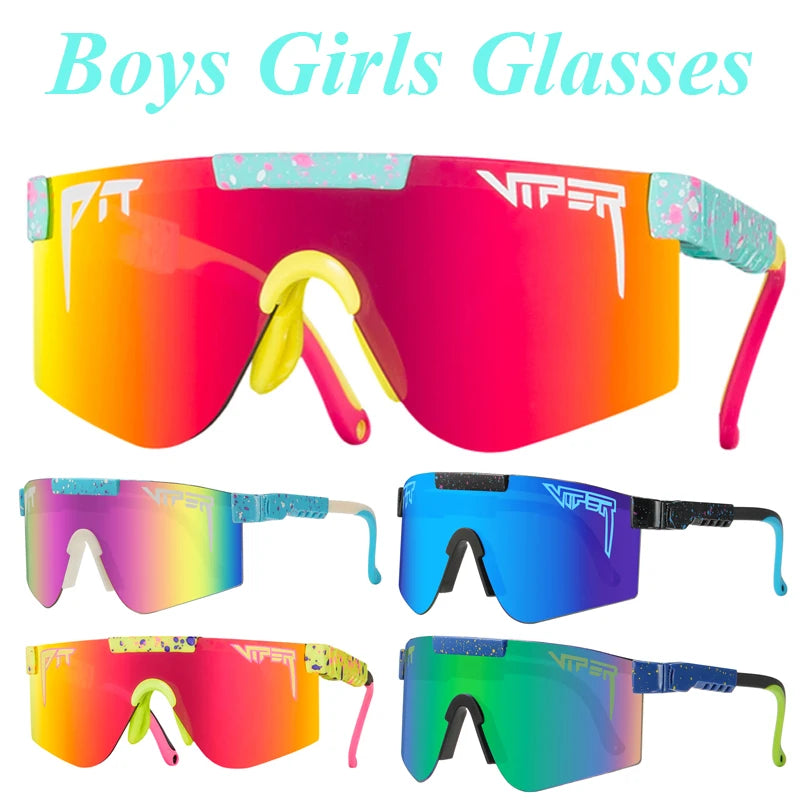 Jungen Mädchen Pit Viper Sonnenbrillen Junge Männer Frauen Jugend Baseball Kinder Sonnenbrillen Outdoor Kinder Sportbrille Kinderschutzbrillen