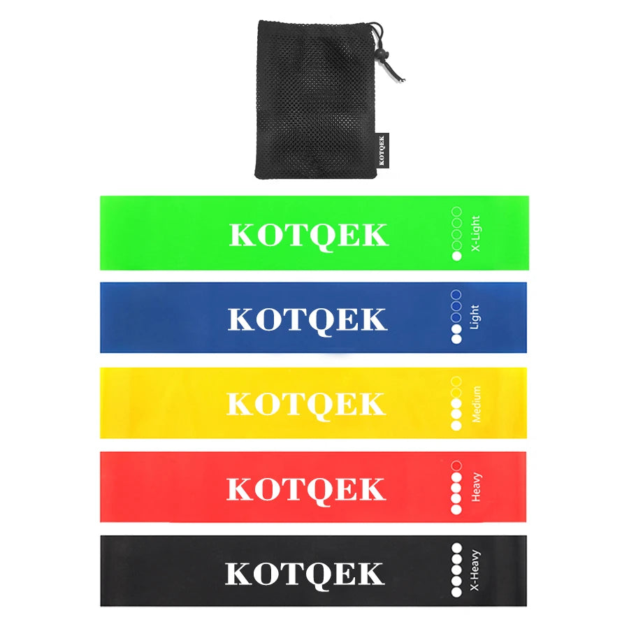 Widerstandsbänder für Heimtraining, Yoga, Pilates, Crossfit & Fitness – Elastische Bänder für Dehnung & Workout – Fitnessstudio-Ausrüstung